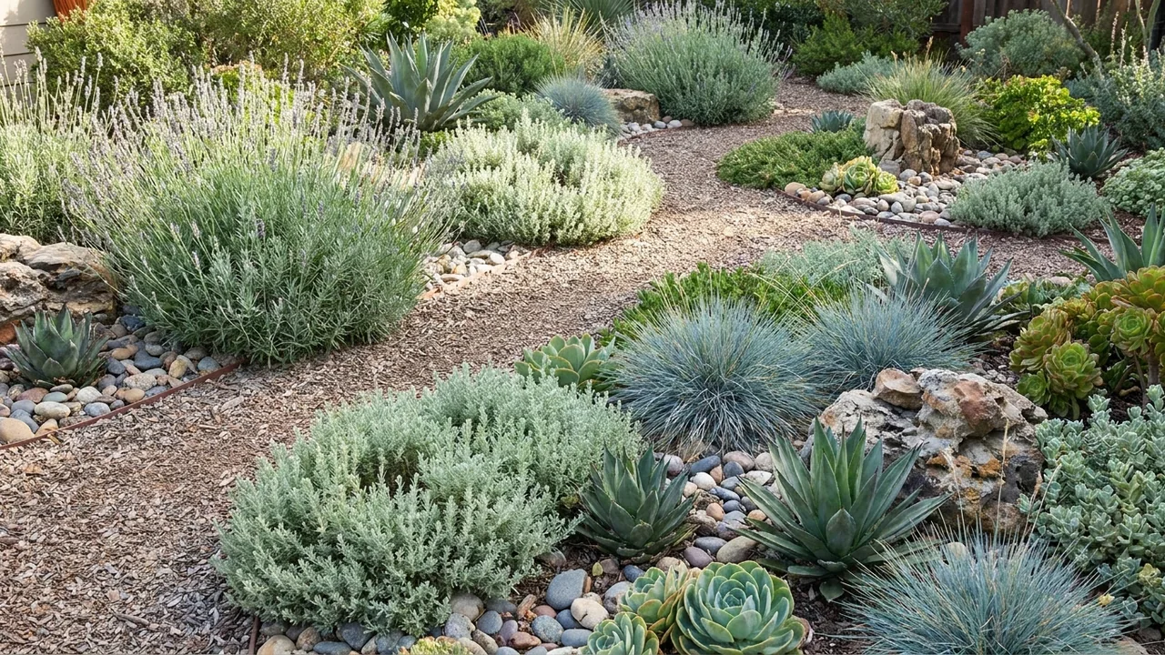 Drought-tolerant garden example